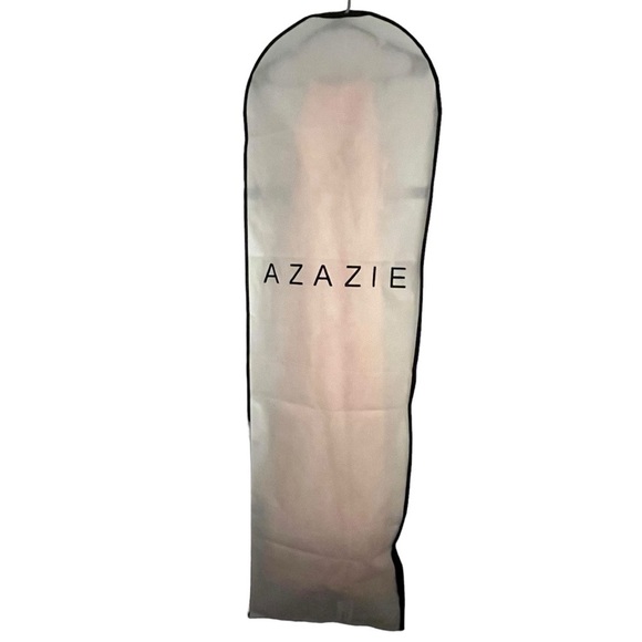 Azazie Sarah Halter Dress in Pearl Pink Size 10 - Picture 16 of 16